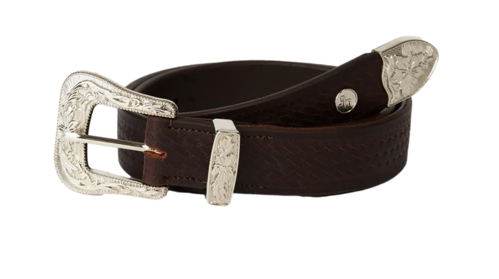 Offre Exclusive Ceinture western Horze Blaze cuir - 85 cm - Marron