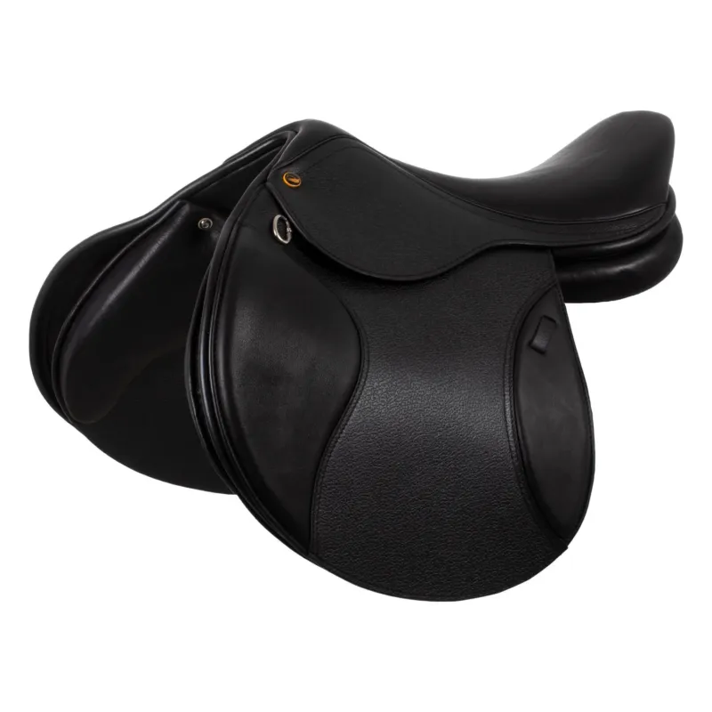 Selle de saut en cuir Chicago avec arcade interchangeable inclut 4 arons Supreme - 16" - Noir Expdi Aujourdhui
