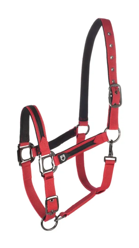 Bon Plan Licol en nylon avec longe Elegance Equestro - Cheval - Rouge