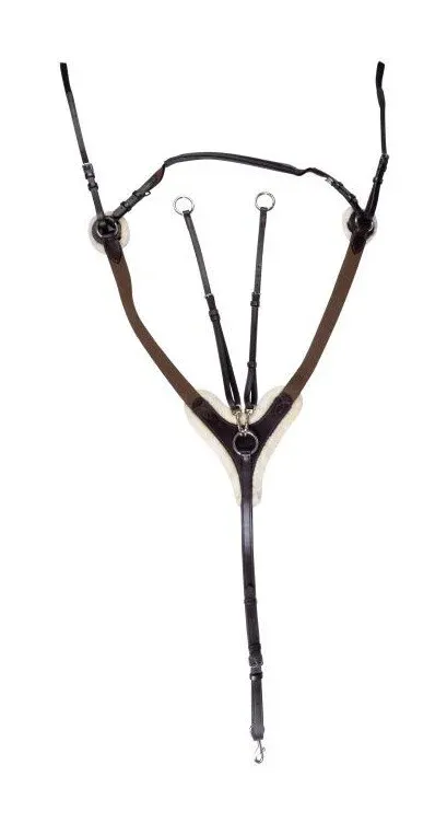 Collier de chasse Cambridge mouton synthtique HKM - Poney - Marron Vente Flash