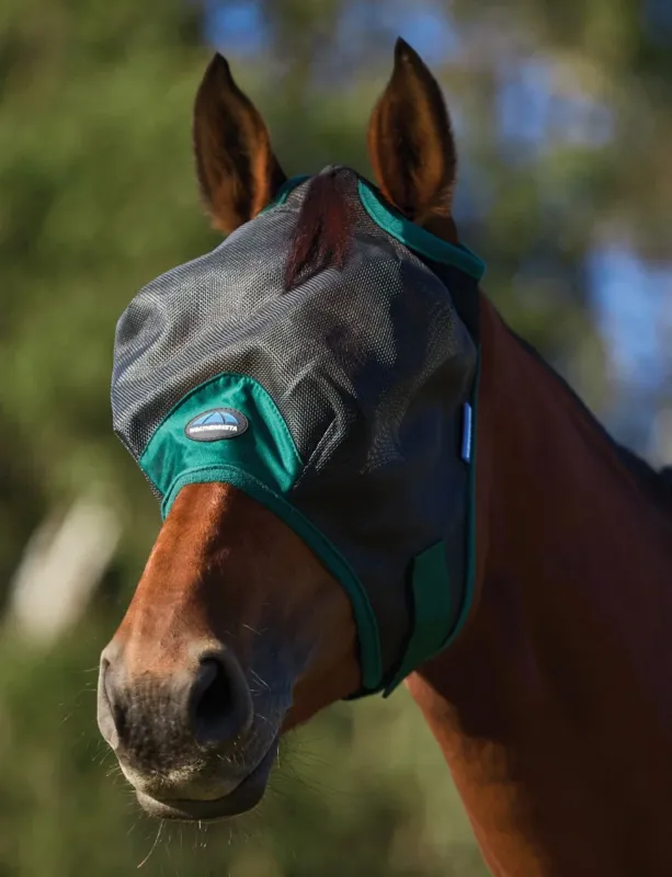 Masque anti-mouches ComFiTec Durable mesh - L - Noir / vert fort Prix Bas