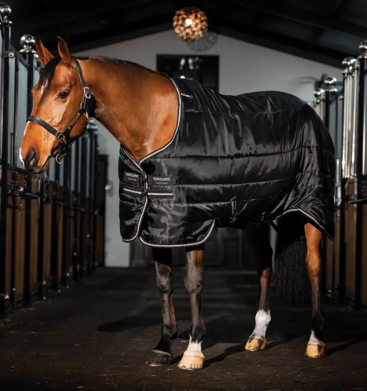Couverture d'curie Easy-Layer Horseware 100g - 130 cm - Noir / noir / argent Offre Limite
