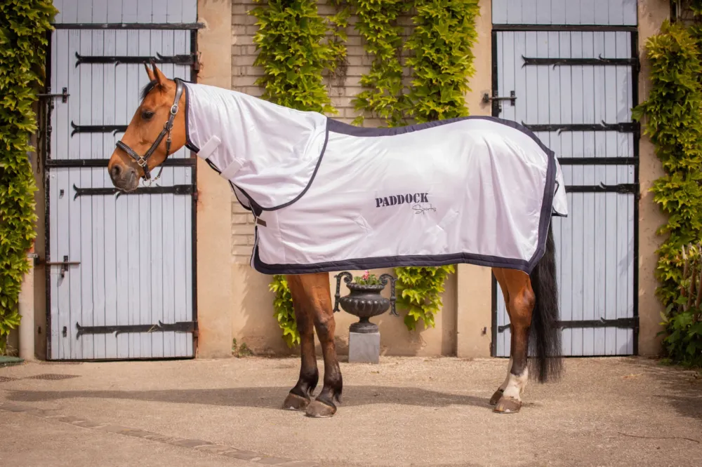 Couverture UV Mesh combo Paddock Sports - 135 cm - Blanc Jusqu puisement Des Stocks