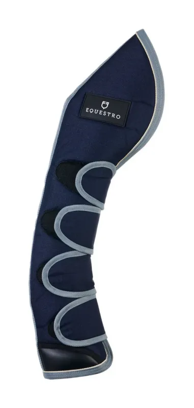 Vente Flash Set de protection de transport avec protge-queue Equestro - Poney - Marine