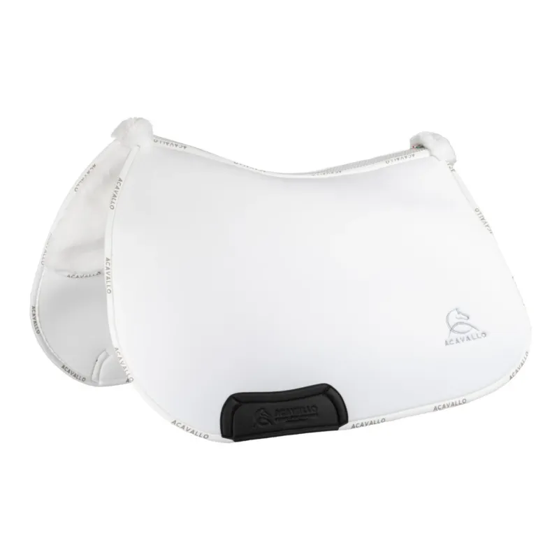 Nouveaut Tapis de selle JS CW-3DS louvre en forme intrieur en fausse laine Acavallo - Blanc