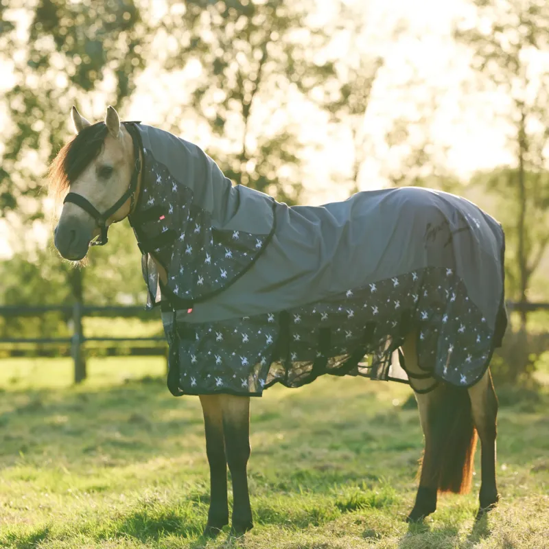 Expdi Aujourdhui Couvre-cou anti-mouches et pluie Imperial Riding Super-dry AOP - S - Gris pixie dust AOP