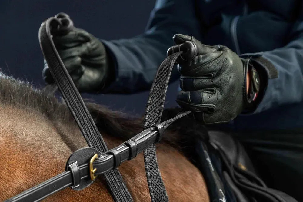 Retour Gratuit Rnes Ajustables 5/8 D Collection by Dy'on - Cheval - Noir