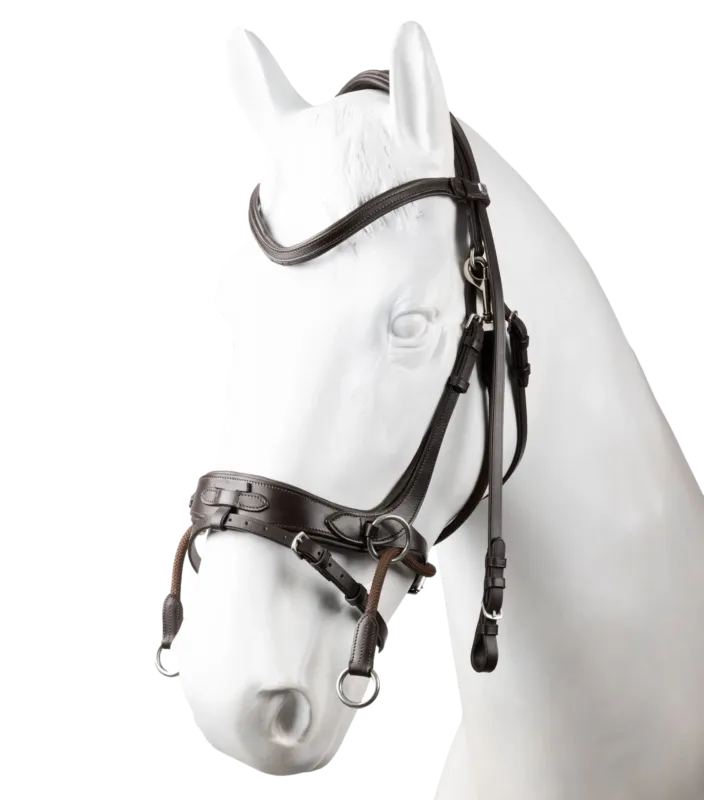 Bridon 2-en-1 Horze Montana - Cheval - Marron Achat Immdiat