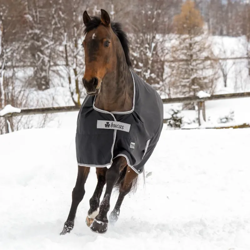Retour Gratuit Couverture impermable Bucas Anniversary Turnout 50g SF 600D - 120 cm - Noir / argent