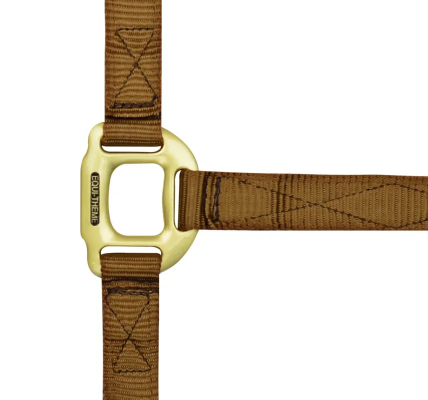 Licol Equithme Nylon - Cheval - Marron Rduction