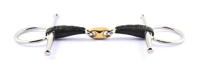 Mors aiguilles Jump'In double brisure recouvert de cuir - 115 mm Meilleur Choix