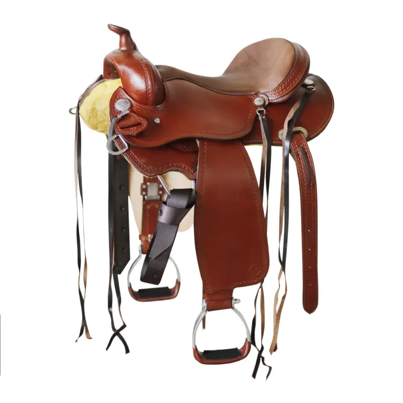 Rduction Selle western trail manteau rond full quarter 8020 - 16" - Noisette
