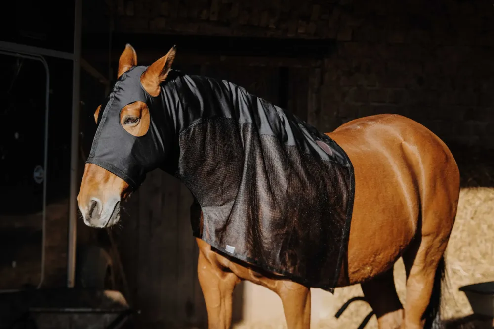 Protection de cou intgral Equithme Lycra/Mesh - Cheval - Noir Haute Qualit