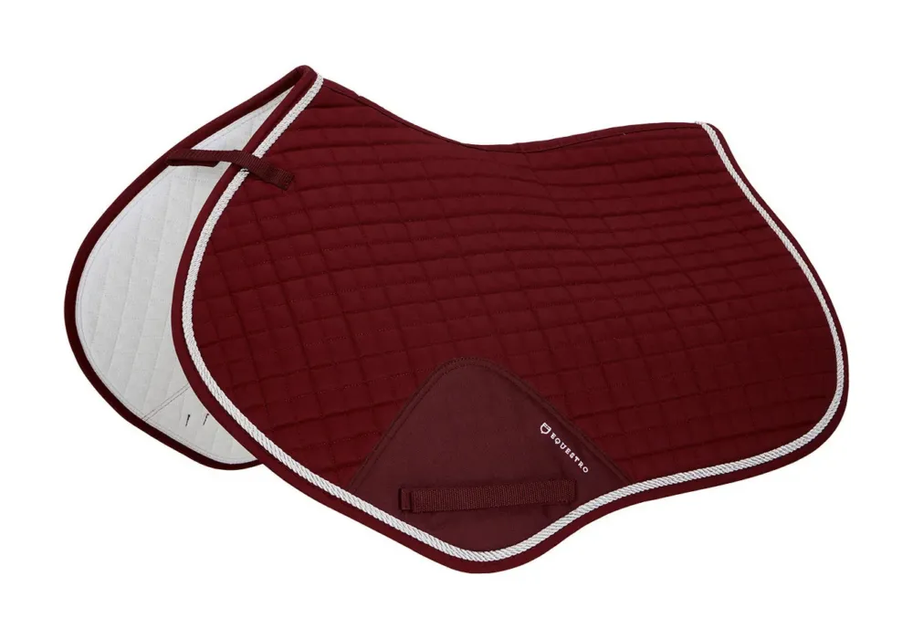 Tapis de selle obstacle en coton model Equestro - Cheval - Bordeaux Nouvel Arrivage