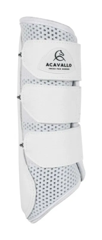 Gutres arrire en noprne perfor avec triple velcro Acavallo - M - Blanc Dernire Chance