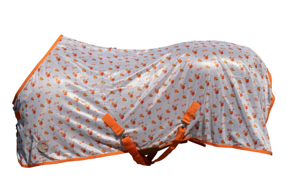Haute Qualit Couverture anti-mouches HKM Splash - 115 cm - Orange