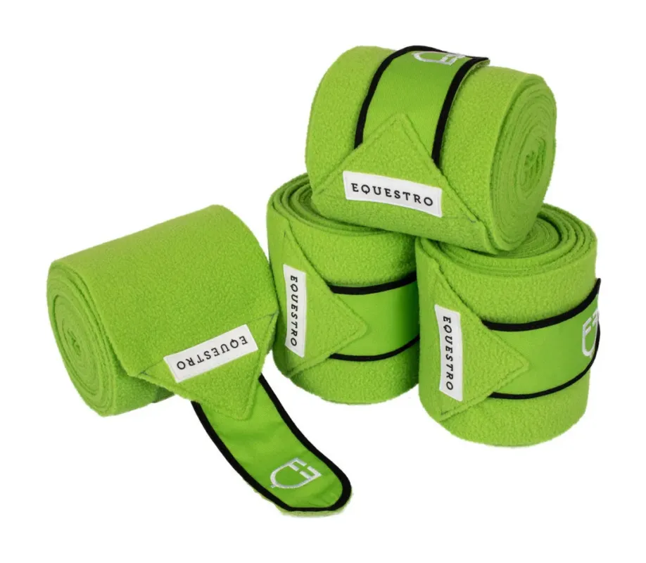 Prix Cass Bandes de polo respirantes poney Trim par 4 Equestro - Poney - Citron / noir