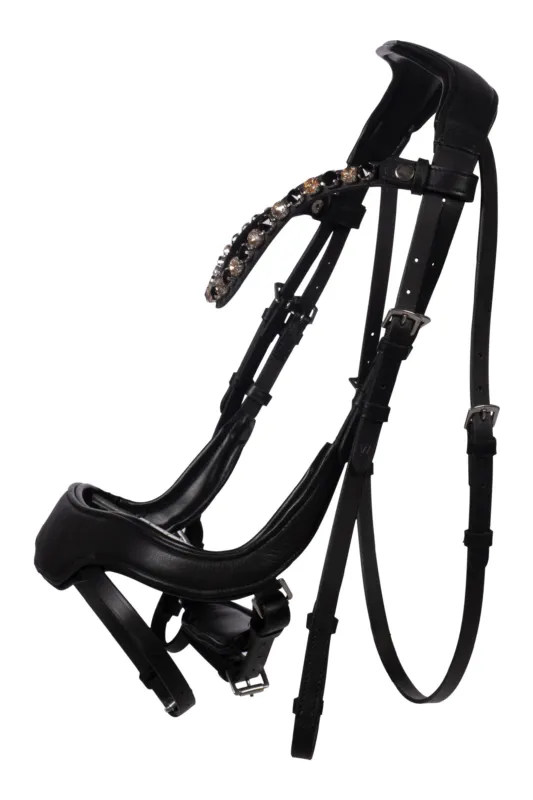 Marque Bridon HKM Mila anatomiques - Poney - Noir