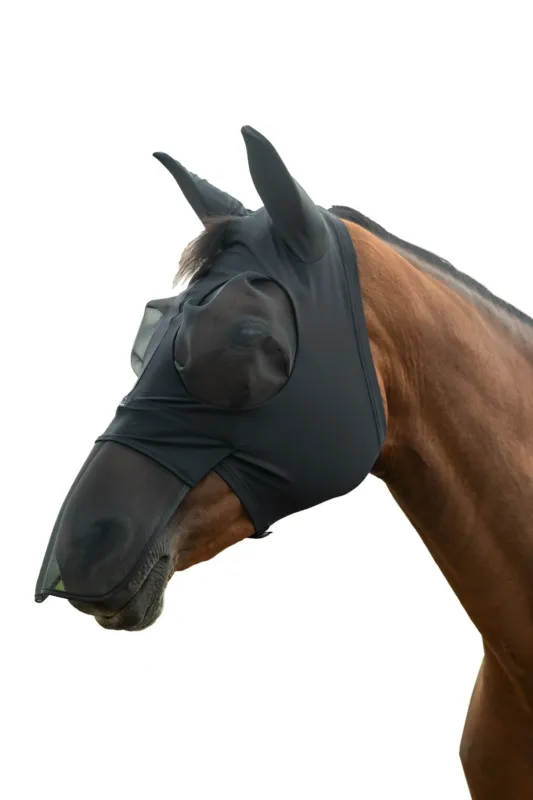 Mscara antimoscas HKM Anti mscara antimoscas Elastic with Nose Protection - Jade Green / XS Vente Flash