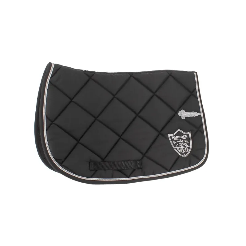 Solde PADDOCK - Tapis de selle Prem's cusson - Poney - Noir