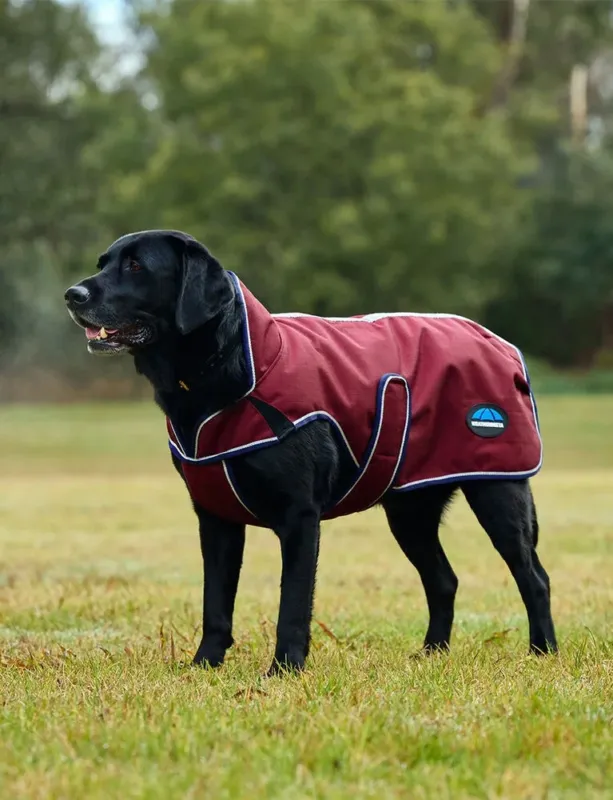 Usine Directe Couverture impermable Weatherbeeta chien ComFiTec Premier Deluxe - 40 cm - Bourgogne / marine