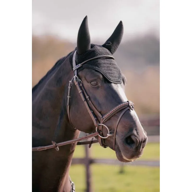 Haute Qualit PNLOPE - Bonnet pour chevaux Soundless Strass - Cob - Noir