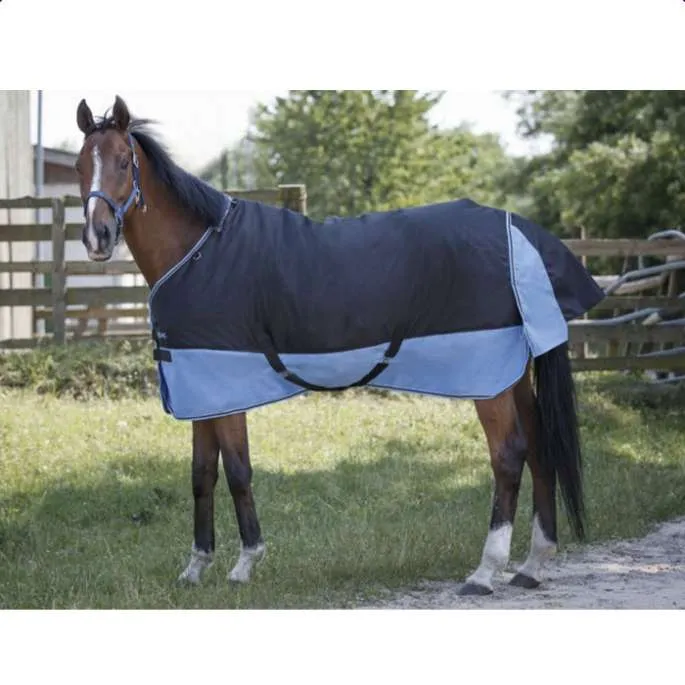 Couverture Tyrex 600D polyfil 300g - Equithme - marine/gris - 300g - 5'9 - 125 /175 cm Super Prix