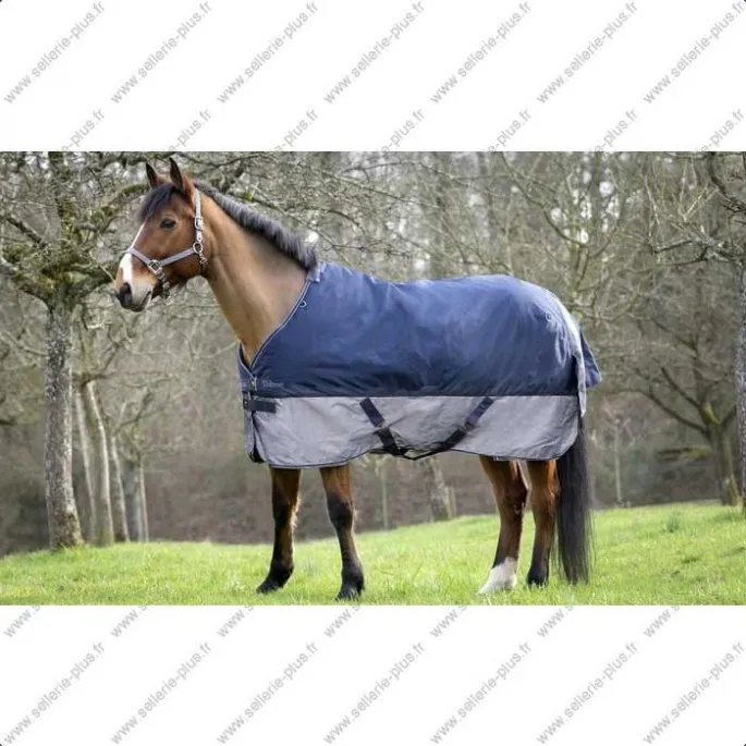 Marque Couverture Equithme Tyrex 600D 450g - marine/gris - 450g - 5'9 - 125 /175 cm