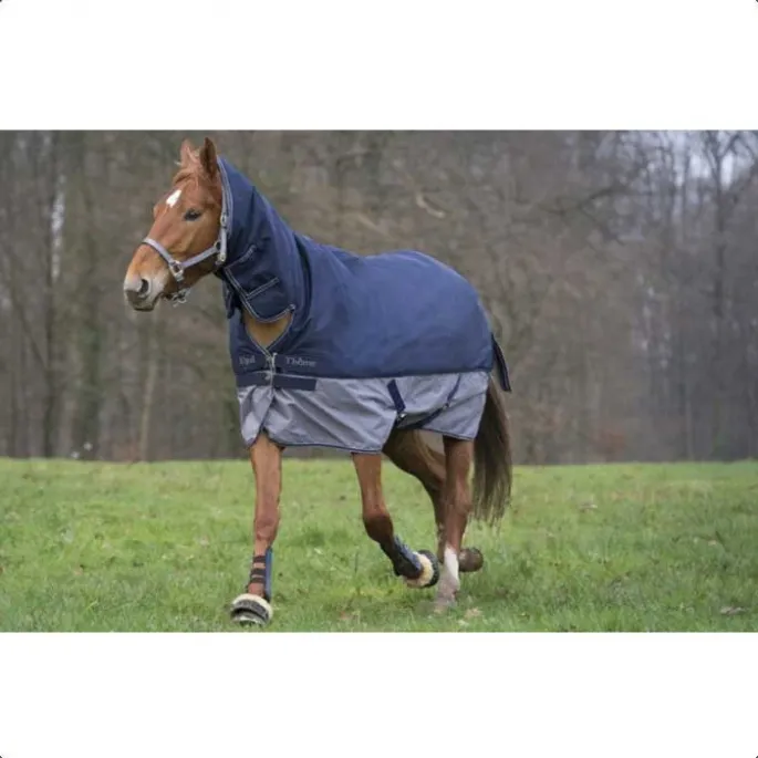 Populaire Couverture Equithme Tyrex 600D Combo 350g – marine/gris – 350g – poney 4&rsquo;9 – 105 /145 cm