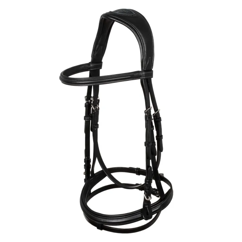 Prix Cass Bridon en cuir de veau Guernica Acavallo - Cob - Noir