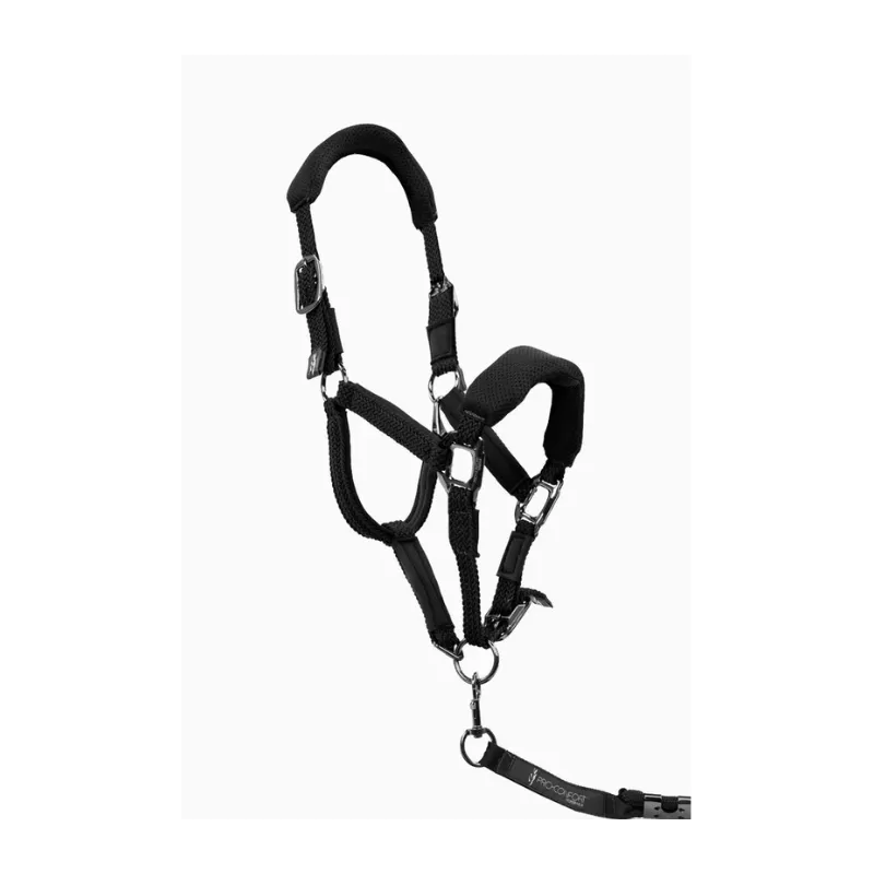 Dernier Modle PROCONFORT - Licol + Longe Mesh Dorai - Poney - Noir