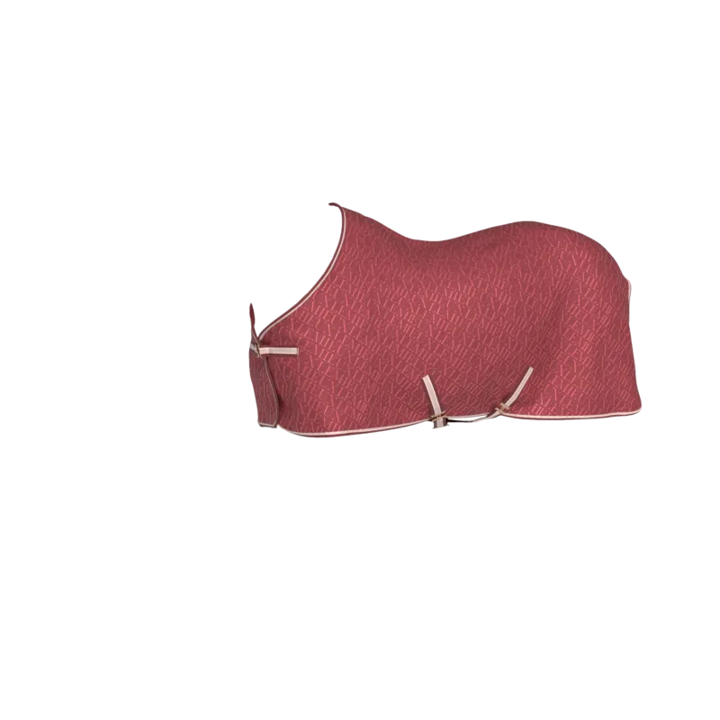 Vente Directe Couverture Polaire Monogramme Arika LeMieux - 145 cm - Bordeaux