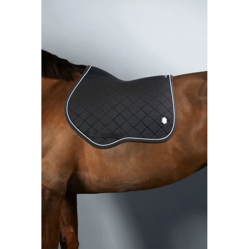 PROCONFORT - Tapis de selle 3D Mesh Velours Dynamix - Cheval - Noir Petit Prix