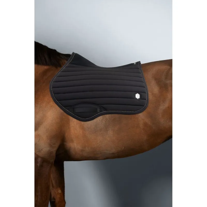 PROCONFORT - Tapis de selle amortissant latex Donatello - Cheval - Noir Certifi