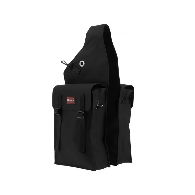 RANDOL'S - Sacoche double rabats - Noir Acheter Direct