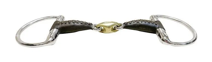 Affaire Saisir Mors olives Jump'In double brisure recouvert de cuir - 115 mm