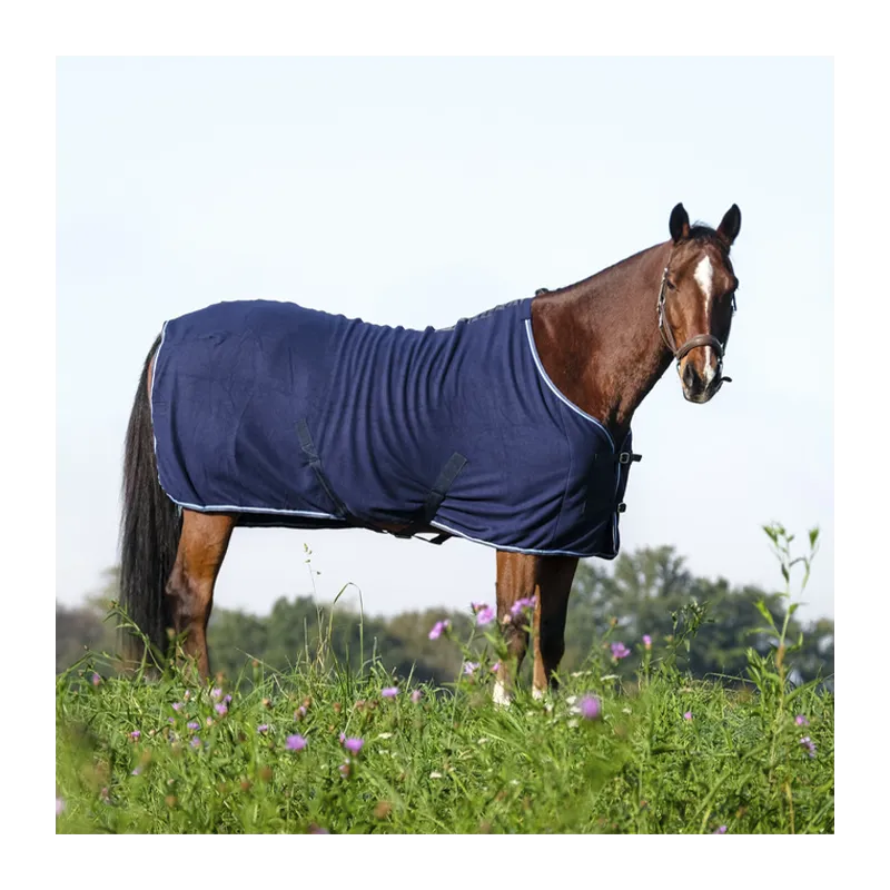 RIDING WORLD - Chemise polaire sursangles croises - 4'0 (80 cm ) - Marine Pas Cher