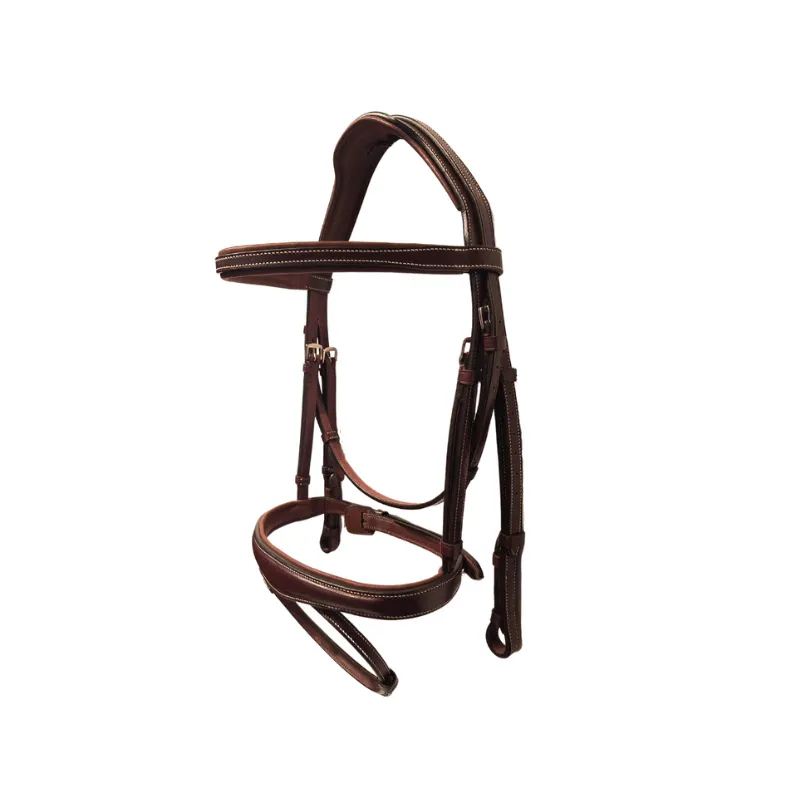 Acheter En Ligne SILVER CROWN - Bridon Style Couture - Cheval - Australian nut
