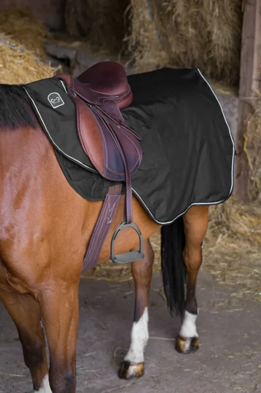 Vente Flash Couvre-reins Riding World impermable doubl polaire - 140 cm - Noir
