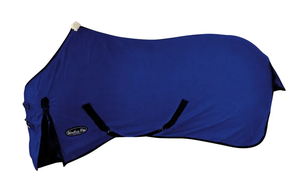Nouvel Arrivage Couverture de Printemps avec Protection de Queue et Sangles Croises Malaga Plus Umbria Equitazione - 125 cm - Bleu royal