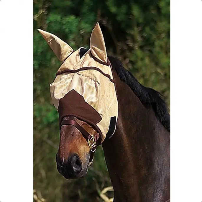Commande En Gros Masque anti-mouches Fly Protector - Equithme - caramel - pur-sang (cob )