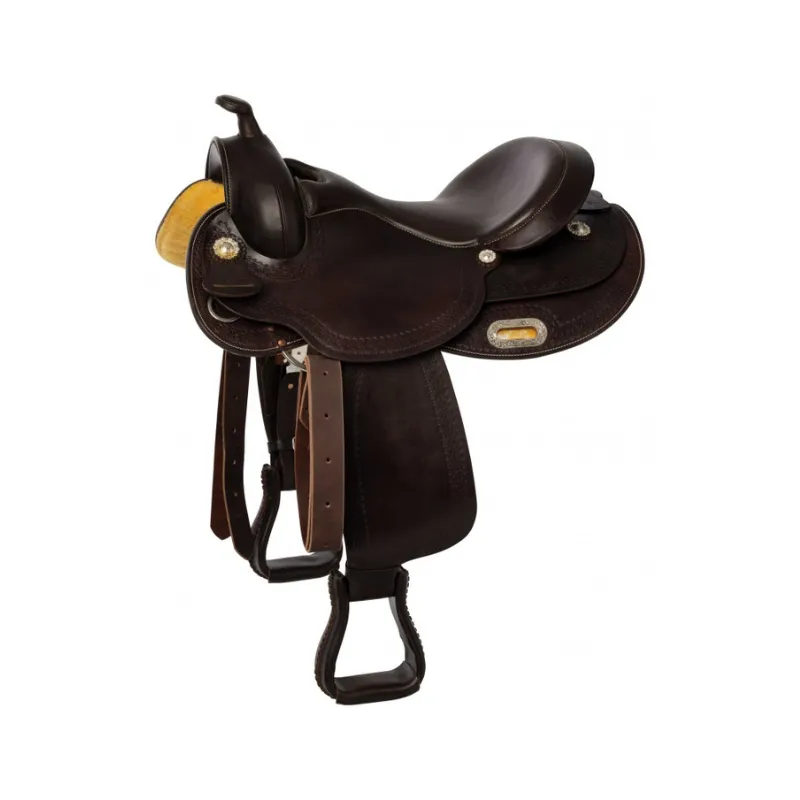 Satisfait Ou Rembours WESTRIDE - Selle western Arvada by Franck Perret - 15" - Havane