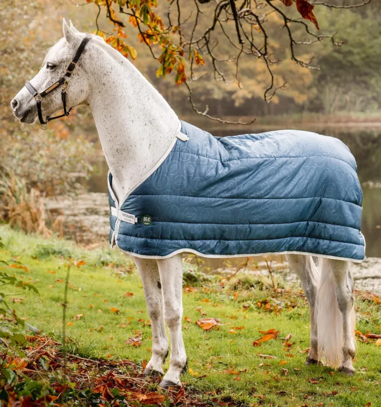Liner Horseware 200g Eco - 145 cm - Sarcelle eco print / gris Populaire