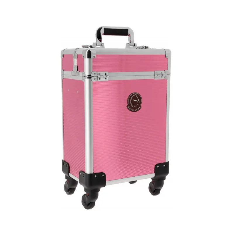 Prix Promo QUITHME - Coffre de pansage roulettes - Collection Je t'aime - Rose