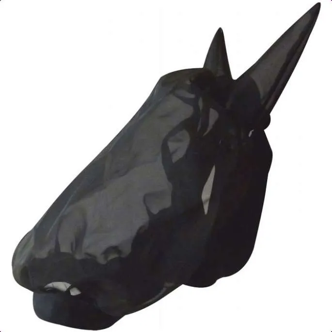 Masque anti-mouches lycra - Equithme - noir - poney (pony ) Haute Qualit