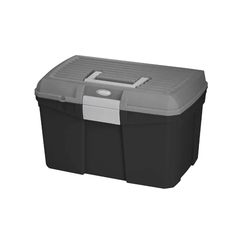 HIPPOTONIC - Coffre de pansage Bicolor - Noir / Gris Authentique