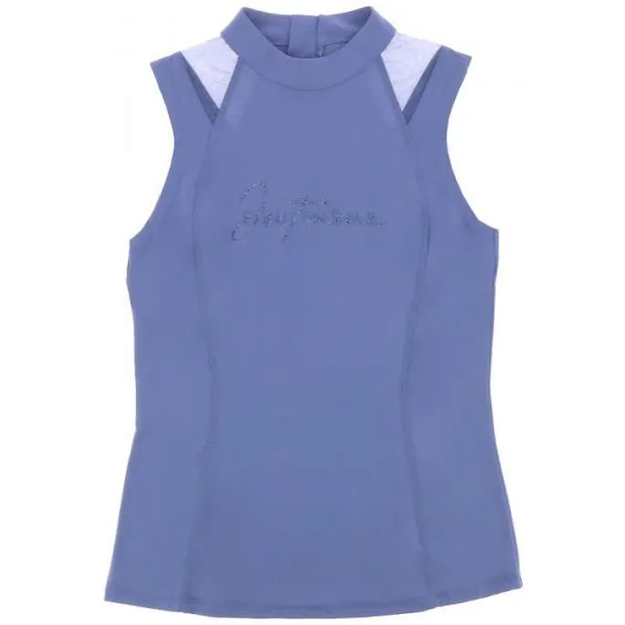 Nouvelle Collection Polo Alba Dame sans manches Je t'aime Equithme - violet - femme - L