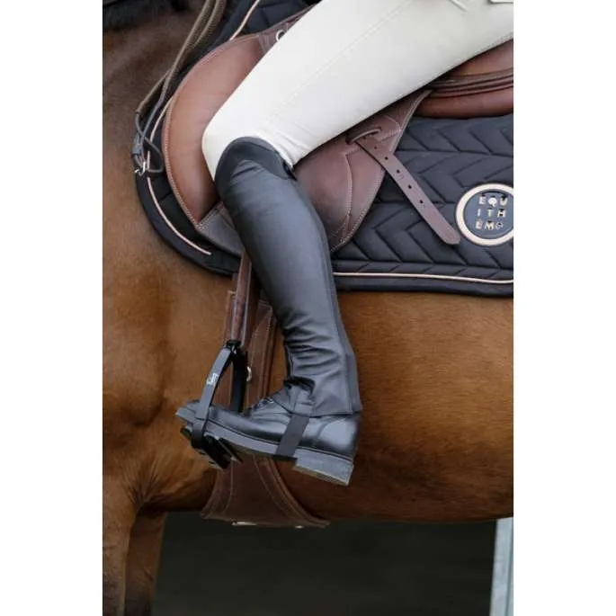 Meilleur Prix Mini-chaps Sparkly cuir adultes - Equitheme - noir - adulte - XL