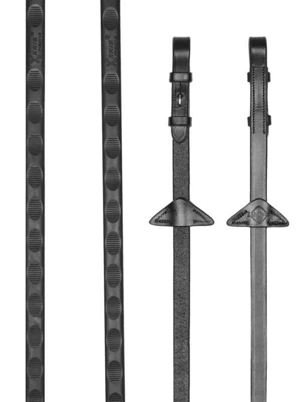 Rnes Magna Grip Rubber LeMieux - Cheval - Noir / argent Offre Spciale