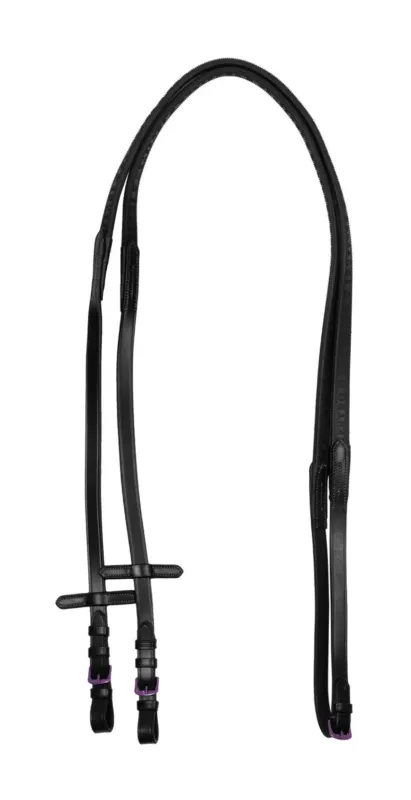 Certifi Rnes en cuir et caoutchouc Equestro violet fitting - Cheval - Noir